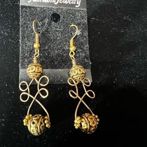 New handmade twisted wire earrings